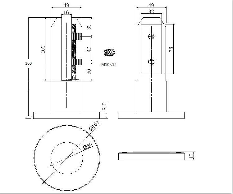 SS2205-Stainless-steel-glass-spigot-drawing