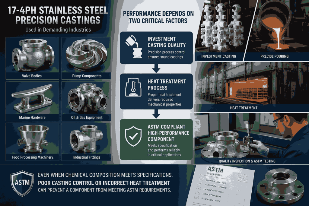 117-4PH precision castings in many demanding applications
