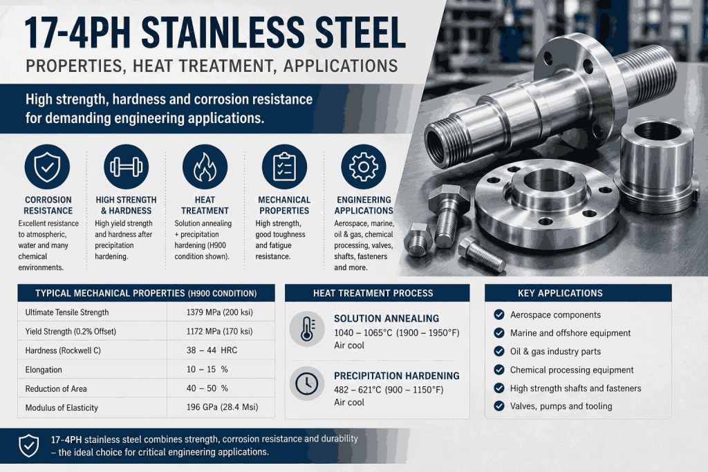 Complete Material Properties of 17-4PH Stainless Steel | Hardness and Yield Strength Data 1 Properties of 17-4PH Stainless Steel