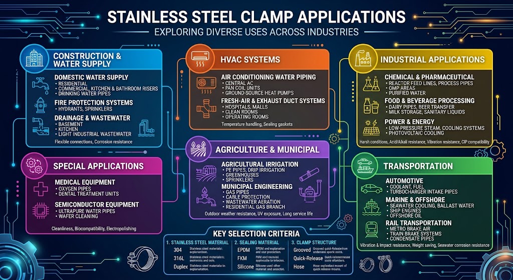 Stainless Steel Clamp Applications: Where and How They Are Used 1 Stainless Steel Clamp Applications