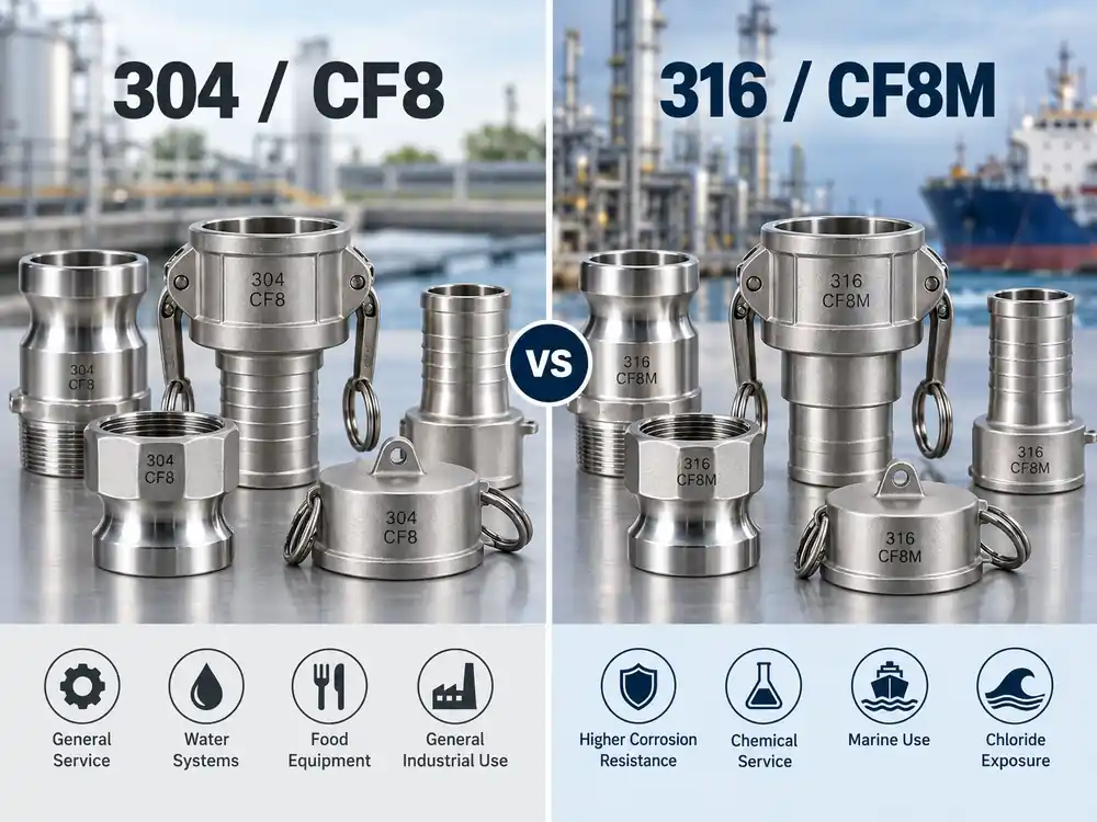 CF8 vs CF8M Camlock Couplings Material Selection Guide