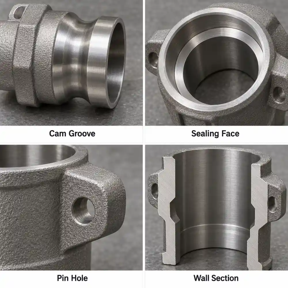 Custom Stainless Steel Camlock Castings 2 Functional Features of Camlock Components